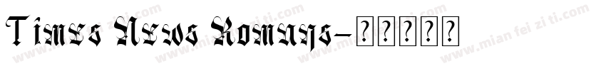 Times News Romans字体转换